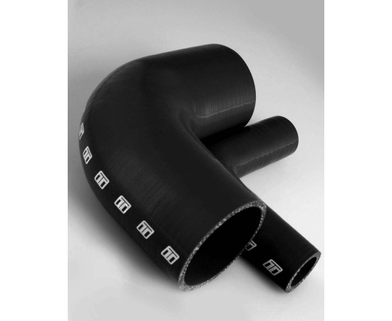 Silicone 63mm 90deg bend - Black