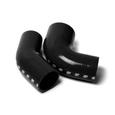 Silicone 63-50mm 90deg reducing bend - Black